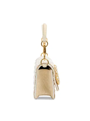 Valentino Garavani Women's Locò Embroidered Shoulder Bag with Jewel Logo | Thumbnail 3 Valentino Garavani Women's Locò Embroidered Shoulder Bag with Jewel Logo | Thumbnail 3