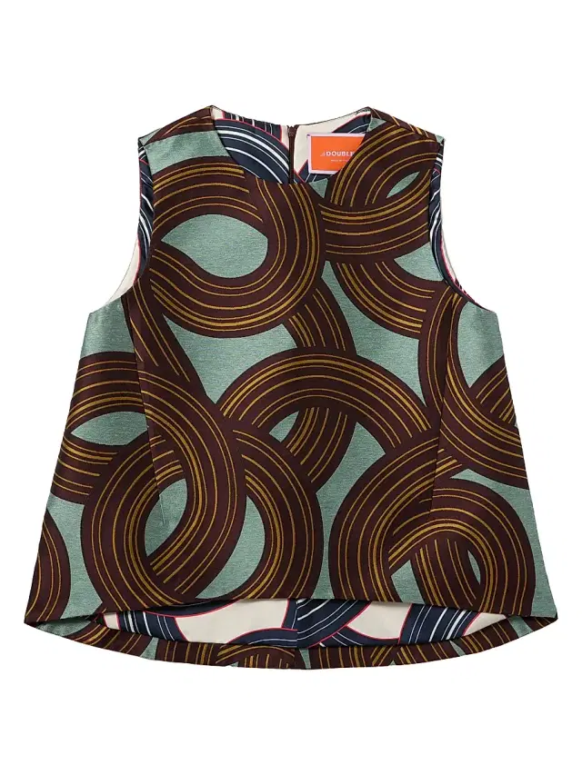 La DoubleJ Women's La Scala Top - Montecarlo Jacquard Dusty Blue
