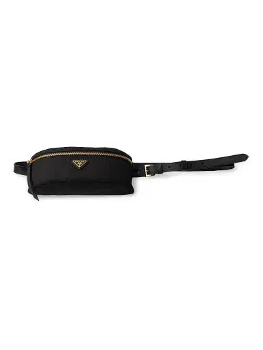 Prada Women's Re-Nylon and Saffiano Leather Belt Bag - Black | Thumbnail 1 Prada Women's Re-Nylon and Saffiano Leather Belt Bag - Black | Thumbnail 1