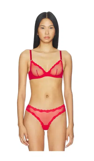 Fleur du Mal Sheer Tulle Demi Bra | Thumbnail 1 Fleur du Mal Sheer Tulle Demi Bra | Thumbnail 1