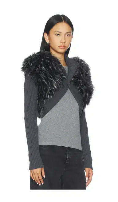 Jaded London Knit Faux Fur Shrug | Thumbnail 2