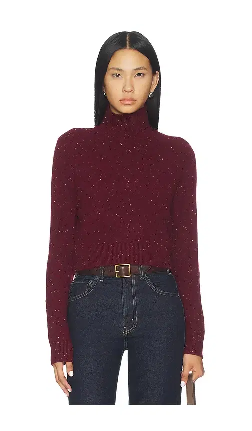 Cashmere Fleck Turtleneck