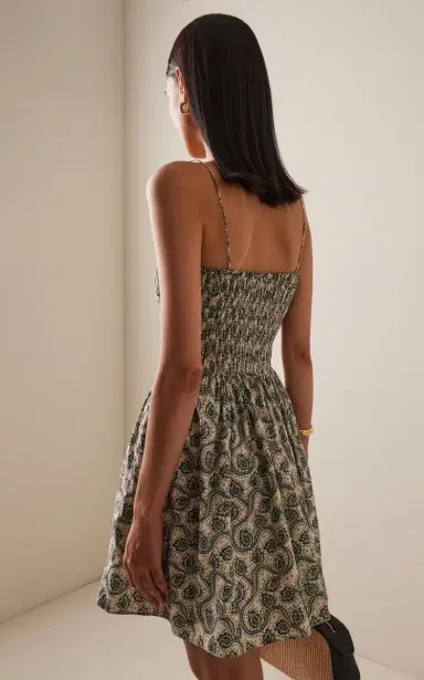 Matteau Shirred-Bodice Cotton Mini Dress | Thumbnail 4