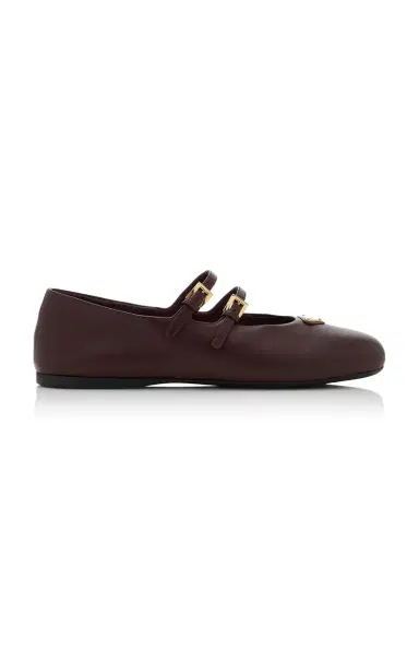 Prada Leather Ballet Flats | Thumbnail 1