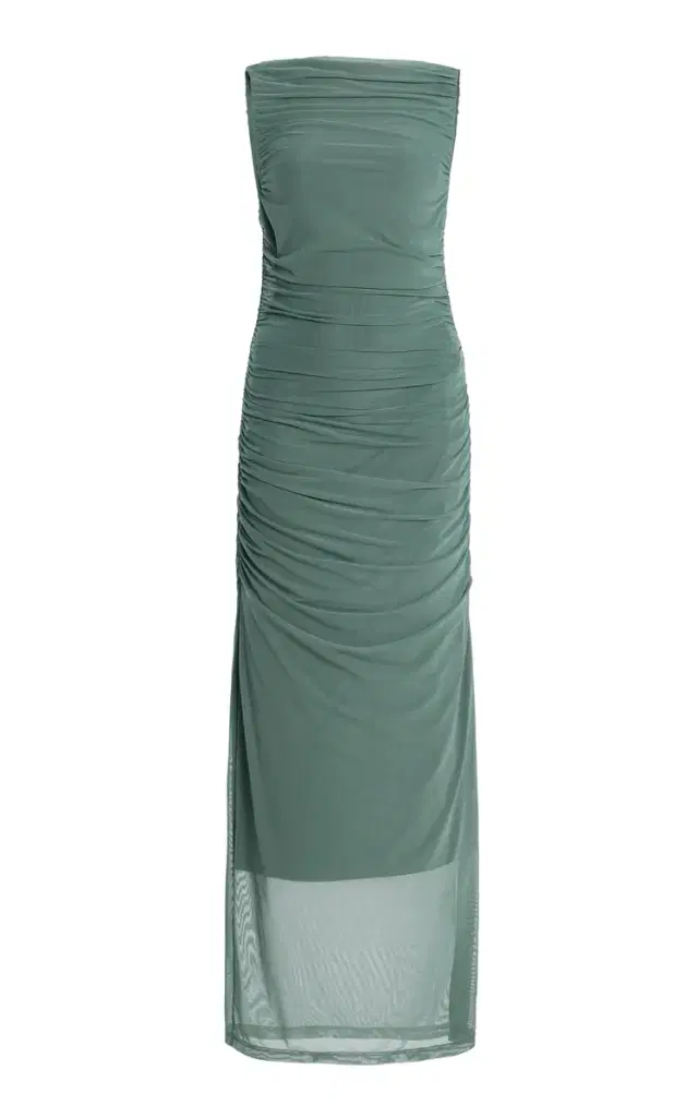 Significant Other Exclusive Whitney Ruched Mesh Midi Dress