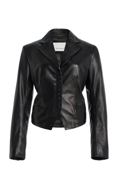House of Dagmar Tailored Leather Blazer | Thumbnail 6