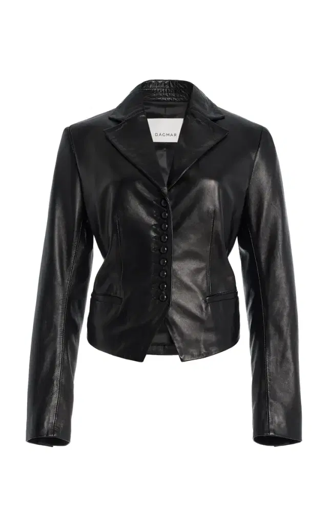 House of Dagmar Tailored Leather Blazer