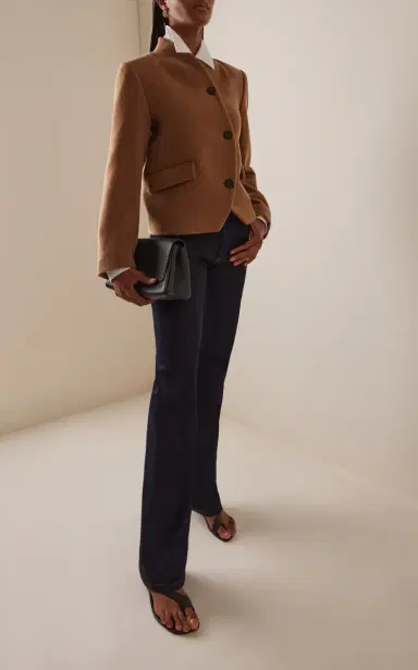 House of Dagmar Short Curved Wool-Blend Jacket | Thumbnail 2