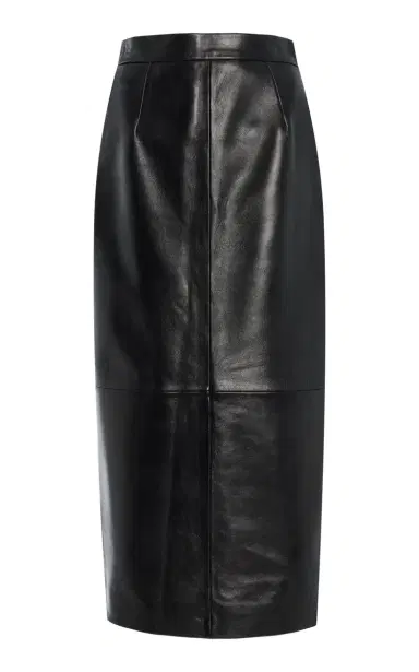 House of Dagmar Leather Midi Skirt | Thumbnail 1