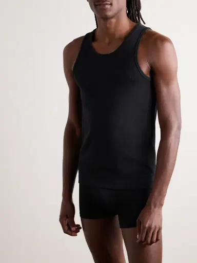 CDLP Ribbed Stretch Lyocell and Cotton-Blend Tank Top - Men | Thumbnail 2