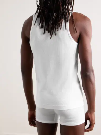 CDLP Ribbed Stretch Lyocell and Cotton-Blend Tank Top - Men | Thumbnail 3