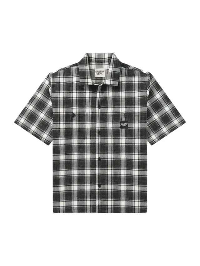 Gallery Dept. Playground Logo-Appliquéd Checked Wool and Cotton-Blend Shirt - Men
