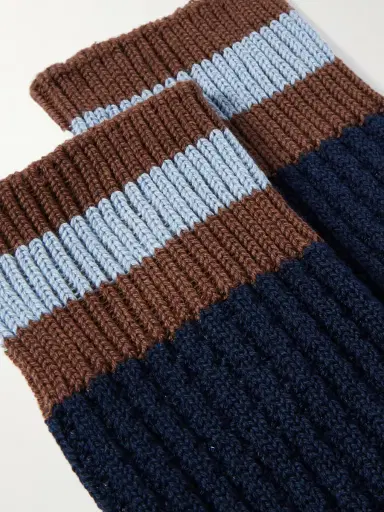 MR P. Striped Ribbed Cotton-Blend Socks - Men | Thumbnail 2 MR P. Striped Ribbed Cotton-Blend Socks - Men | Thumbnail 2