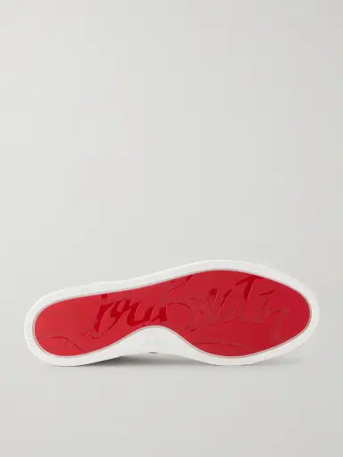 Christian Louboutin Chambelisneak Embellished Perforated Leather Sneakers - Men | Thumbnail 3