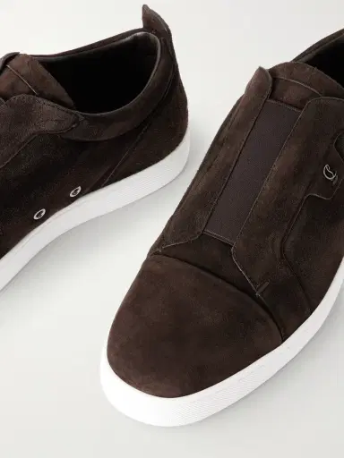 Christian Louboutin St Louis Suede Slip-On Sneakers - Men | Thumbnail 5 Christian Louboutin St Louis Suede Slip-On Sneakers - Men | Thumbnail 5