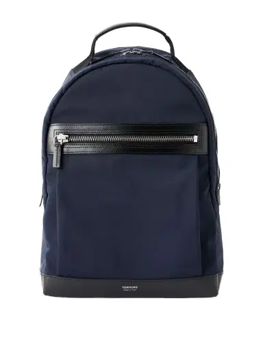 Tom Ford Leather-Trimmed Nylon Backpack - Men | Thumbnail 1 Tom Ford Leather-Trimmed Nylon Backpack - Men | Thumbnail 1