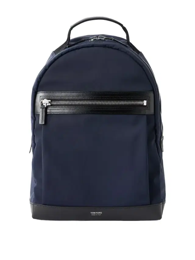 Tom Ford Leather-Trimmed Nylon Backpack - Men