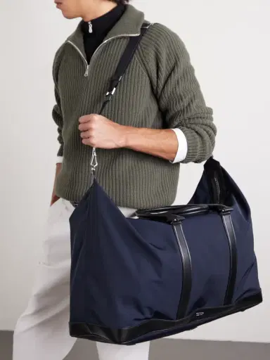 Tom Ford Leather-Trimmed Recycled-Nylon Weekend Bag - Men | Thumbnail 3