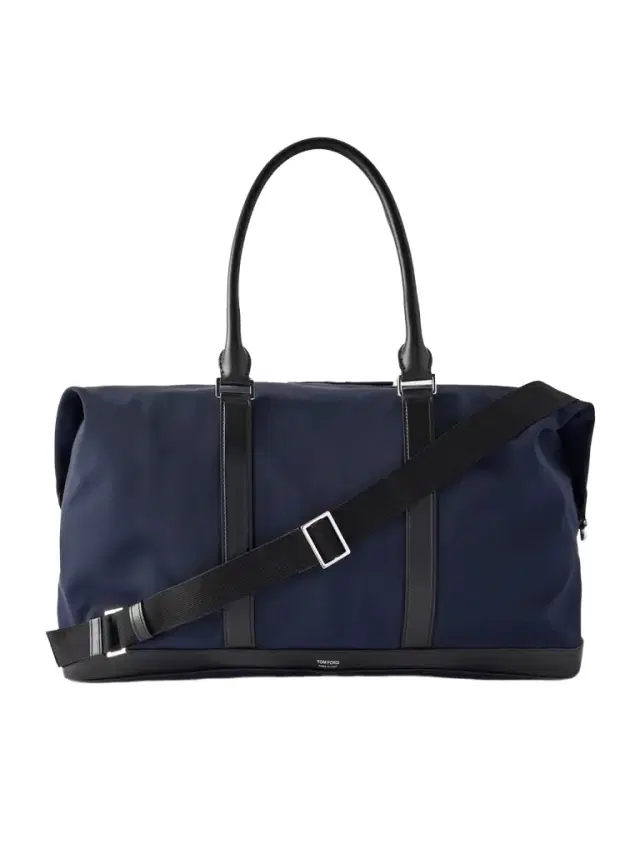 Leather-Trimmed Recycled-Nylon Weekend Bag - Men