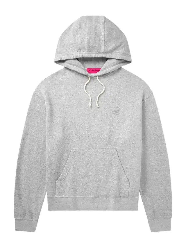 The Elder Statesman Daily Logo-Embroidered Cotton and Cashmere-Blend Hoodie - Men