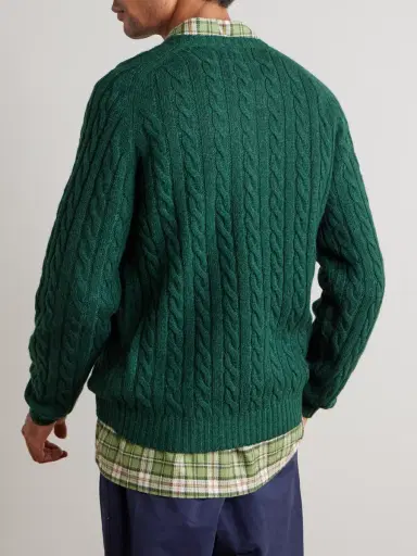 Beams Plus Cable-Knit Wool Sweater - Men | Thumbnail 3