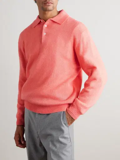 Beams Plus Wool-Blend Polo Shirt - Men | Thumbnail 3