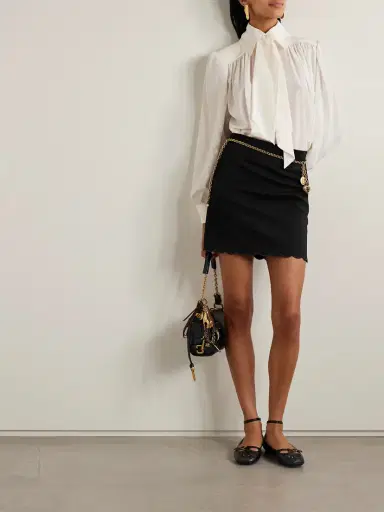 Chloé Scalloped Cotton-blend Mini Skirt | Thumbnail 2