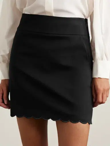 Chloé Scalloped Cotton-blend Mini Skirt | Thumbnail 3