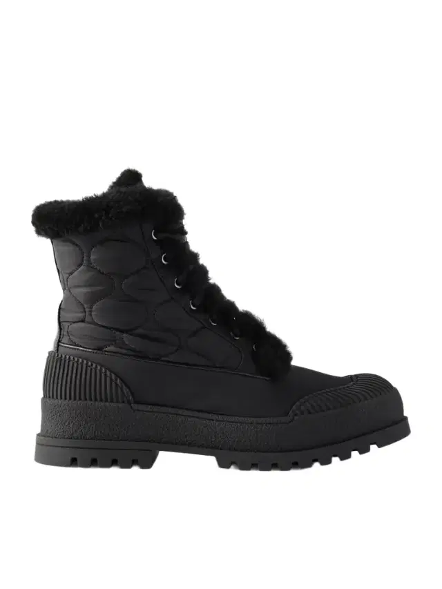Glacier Shearling-lined Quilted Nylon And Leather Ankle Boots