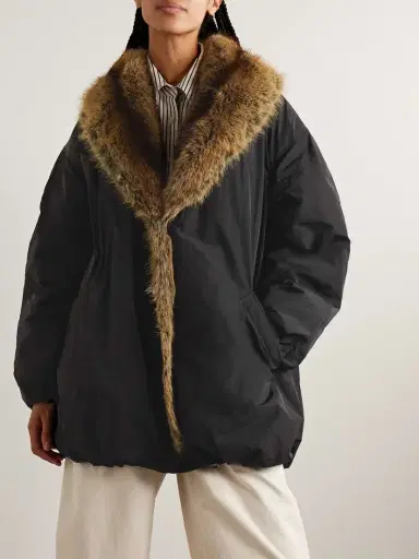 Isabel Marant Cardine Plush-trimmed Padded Shell Jacket | Thumbnail 3 Isabel Marant Cardine Plush-trimmed Padded Shell Jacket | Thumbnail 3