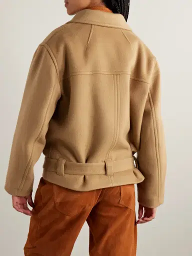 Isabel Marant Warna Double-breasted Belted Wool-blend Felt Coat | Thumbnail 4 Isabel Marant Warna Double-breasted Belted Wool-blend Felt Coat | Thumbnail 4