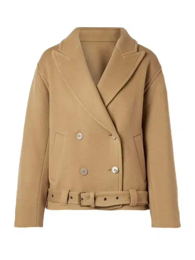 Warna Double-breasted Belted Wool-blend Felt Coat