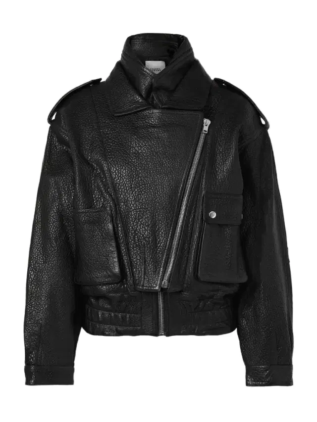 Aneli Textured-leather Jacket