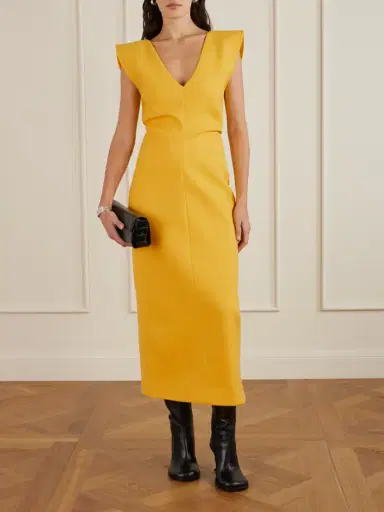 Proenza Schouler Mariam Scuba Midi Dress | Thumbnail 2 Proenza Schouler Mariam Scuba Midi Dress | Thumbnail 2