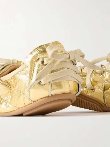 Acne Studios Metallic Leather Sneakers | Thumbnail 4 Acne Studios Metallic Leather Sneakers | Thumbnail 4