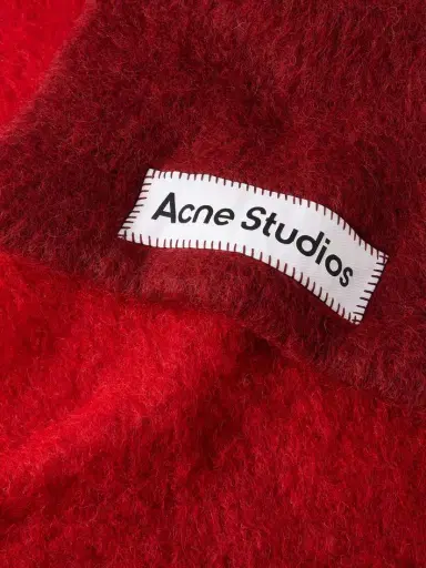 Acne Studios Fringed Appliquéd Felt Scarf | Thumbnail 3