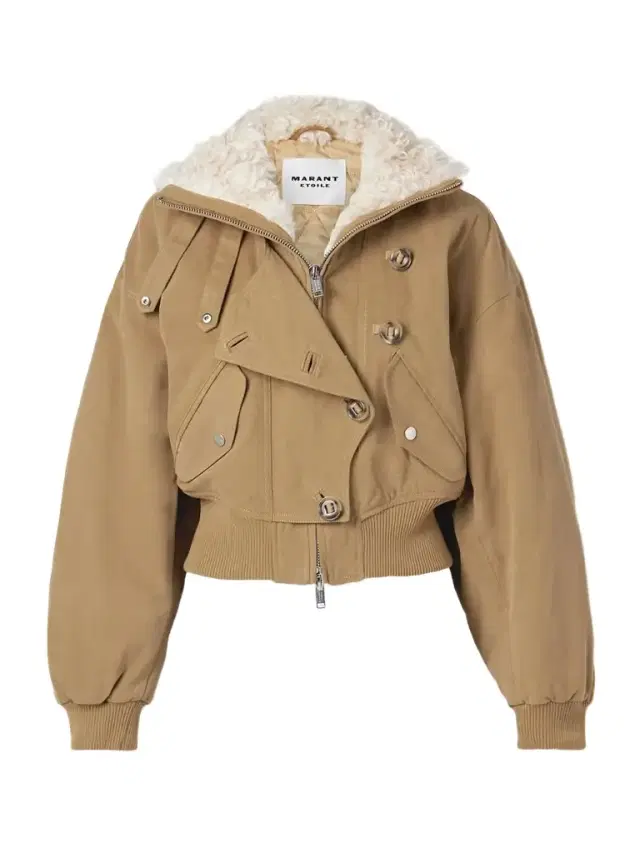 Oana Fleece-trimmed Cotton-twill Jacket