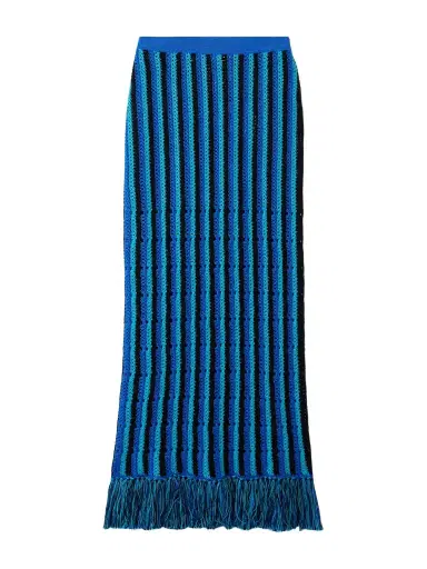 ESCVDO Misti Tasseled Open-knit Cotton Maxi Skirt | Thumbnail 1 ESCVDO Misti Tasseled Open-knit Cotton Maxi Skirt | Thumbnail 1