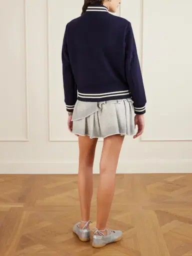 Sporty & Rich Beverly Hills Crest Embroidered Wool Varsity Jacket | Thumbnail 4