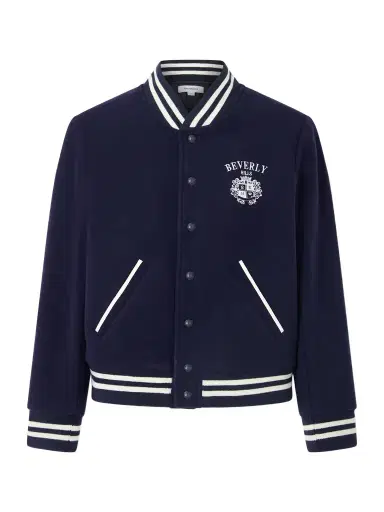 Sporty & Rich Beverly Hills Crest Embroidered Wool Varsity Jacket | Thumbnail 1