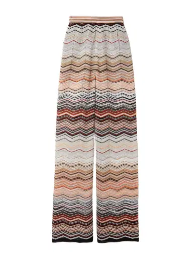 Missoni Sequin-embellished Striped Metallic Crochet-knit Wide-leg Pants | Thumbnail 1 Missoni Sequin-embellished Striped Metallic Crochet-knit Wide-leg Pants | Thumbnail 1