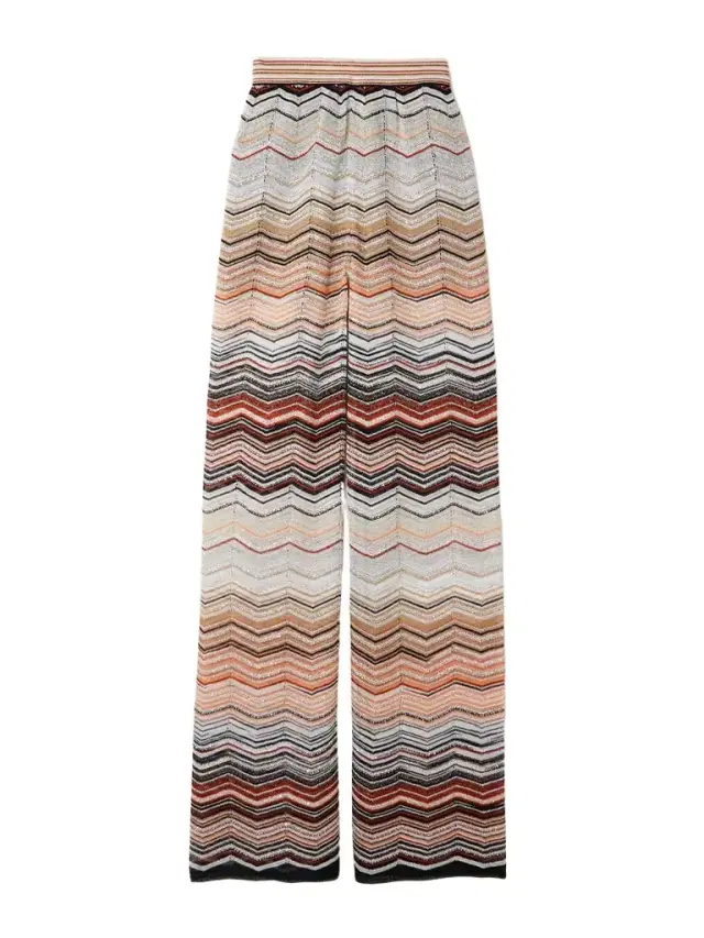 Missoni Sequin-embellished Striped Metallic Crochet-knit Wide-leg Pants