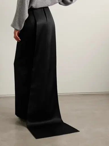 Brandon Maxwell The Monroe Draped Silk-twill Maxi Skirt | Thumbnail 3