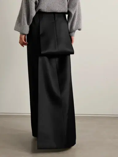 Brandon Maxwell The Monroe Draped Silk-twill Maxi Skirt | Thumbnail 5