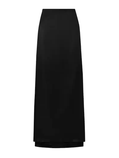 Brandon Maxwell The Monroe Draped Silk-twill Maxi Skirt | Thumbnail 1