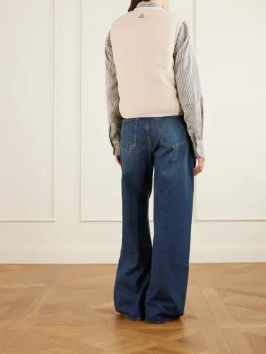 Moncler Mimosas Shell-trimmed Fleece Down Vest | Thumbnail 3 Moncler Mimosas Shell-trimmed Fleece Down Vest | Thumbnail 3