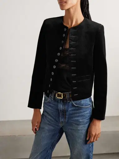 Nili Lotan Patti Cotton-blend Velvet Jacket | Thumbnail 3 Nili Lotan Patti Cotton-blend Velvet Jacket | Thumbnail 3