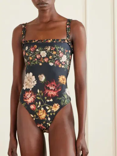 Agua by Agua Bendita Limón Paramo Ruffled Floral-print Swimsuit | Thumbnail 2