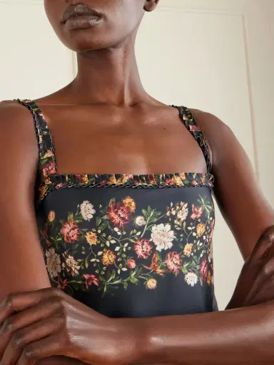 Agua by Agua Bendita Limón Paramo Ruffled Floral-print Swimsuit | Thumbnail 4