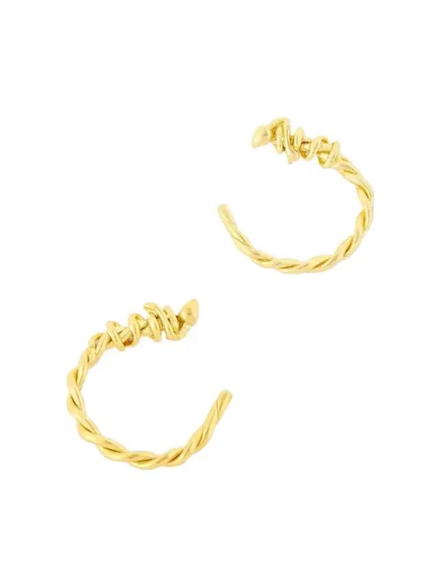 Snake Gold-plated Hoop Earrings